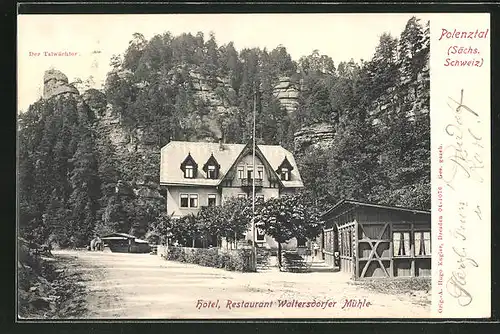 AK Polenztal /Sächs. Schweiz, Hotel-Restaurant Waltersdorfer Mühle