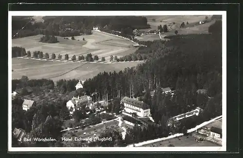AK Bad Wörishofen, Hotel Eichwald, Fliegeraufnahme