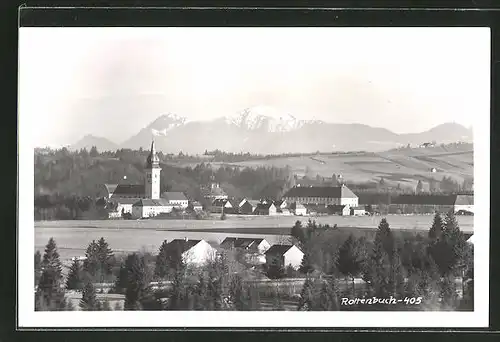 AK Rottenbuch, Ortspanorama mit Kirche