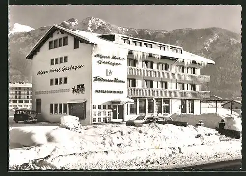 AK Inzell / Obb., Alpen-Hotel Gastager im Winter