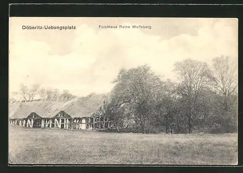 AK Döberitz, Übungsplatz, Forsthaus Ruine Wolfsberg