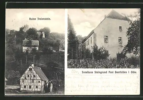 AK Beerfelden, Reuine Freienstein und Forsthaus Steingrund