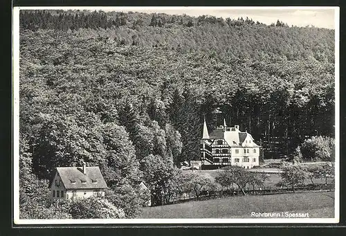AK Rohrbrunn i. Spessart, Jagdschloss Luitpoldhöhe mit Forsthaus Diana