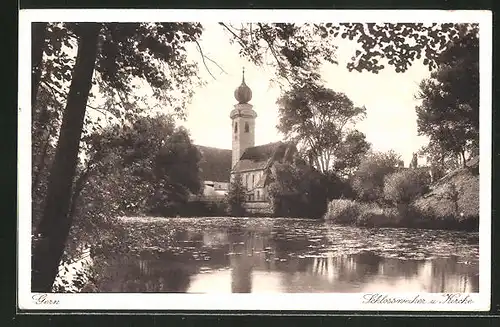 AK Gern, Schlossweiher & Kirche