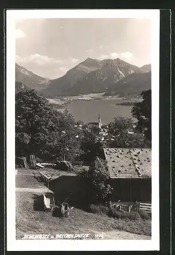 AK Schliersee, Teilansicht mit Brecherspitze