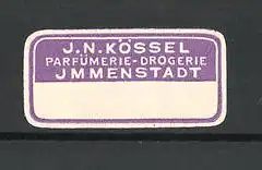 Reklamemarke Parfümerie-Drogerie J. N. Kössel, Immenstadt