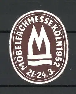 Reklamemarke Köln, Möbelfachmesse 1952, Messelogo