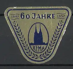 Reklamemarke 60 Jahre Kema, 1897-1957