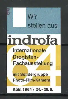 Reklamemarke Köln, Internationale Drogisten-Fachausstellung "INDROFA" 1964