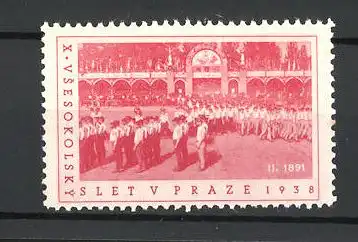 Reklamemarke Prag, X. Vsesokolsky Slet v 1938, Parade