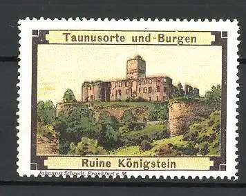 Reklamemarke Taunusorte und -Burgen, Ruine Königstein