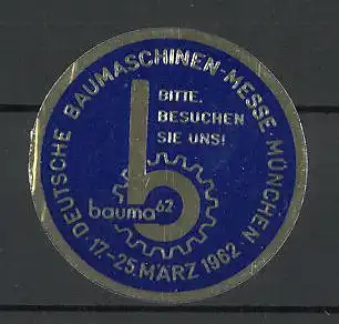 Reklamemarke München, Deutsche Baumaschinen-Messe 1962, Messelogo
