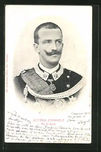 AK Portrait vom König Viktor Emanuel III. von Italien