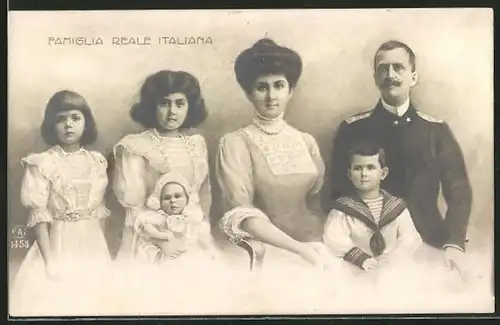 AK Famiglia Reale Italiana, Königsfamilie von Italien