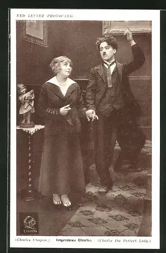 AK Schauspieler Charles Chaplin: "Impressive Charlie", Charlie the perfect Lady