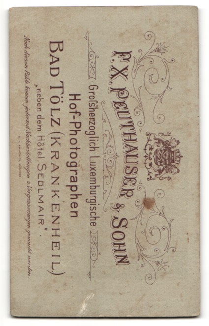 Fotografie F X Peuthauser Sohn Bad Tolz Dame In Tracht Mit