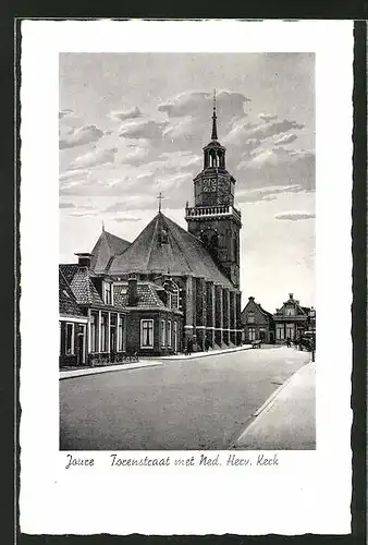 AK Joure, Torenstraat met Ned. Herv. Kerk