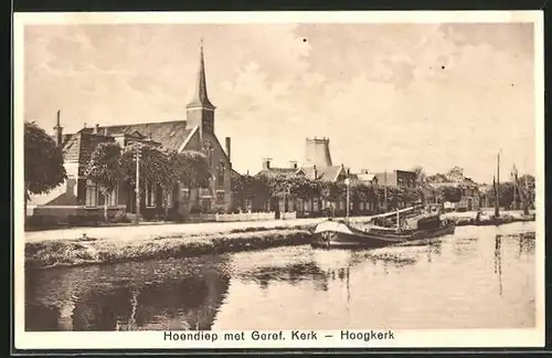 AK Hoogkerk, Hoendiep met Geref. Kerk