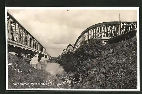 AK Zaltbommel, Verkeersbrug en Spoorbrug