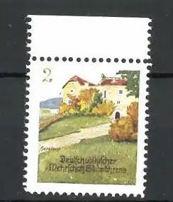 Künstler-Reklamemarke Ezel, Deutschvölkischer Wehrschatz Südmährens, Habsburg