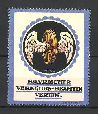 Künstler-Reklamemarke Henel, Bayrischer Verkehrs-Beamten Verein