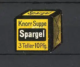 Reklamemarke Knorr Spargelsuppe, Suppenwürfel