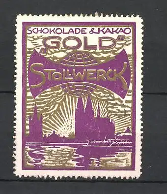 Reklamemarke Stollwerck Gold, Schokolade & Kakao, Ortsansicht