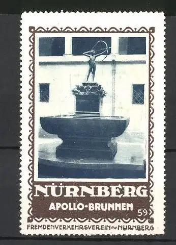 Reklamemarke Nürnburg, Partie am Apollo-Brunnen