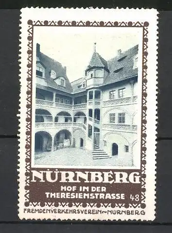 Reklamemarke Nürnberg, Hof in der Theresienstrasse