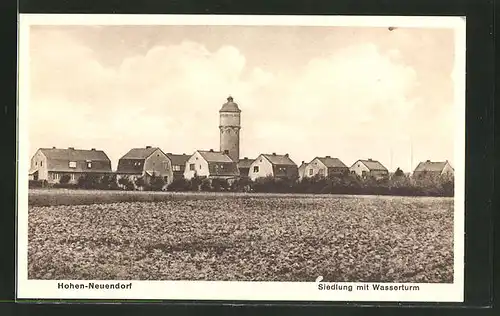 AK Hohen-Neuendorf, Siedlung mit Wasserturm