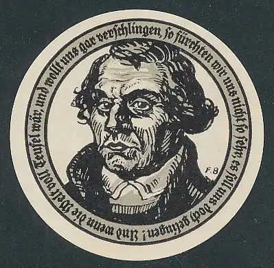 Notgeld Eckartsberga 1921, 50 Pfennig, Porträt einer Persönlichkeit