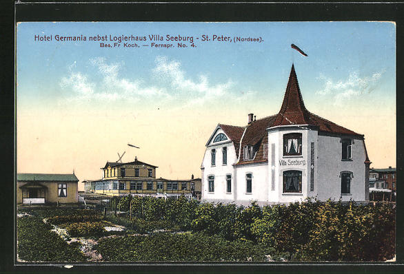 Ansichtskarten Schleswig Holstein Peter Hotel Germania Seeburg