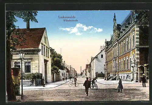 AK Luckenwalde, Blick in die Wilhelmstrasse
