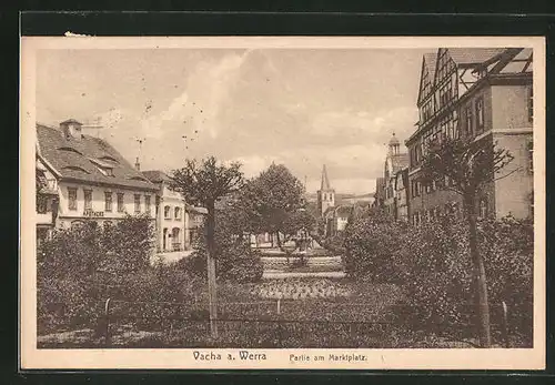 AK Vacha a. Werra, Partie am Marktplatz