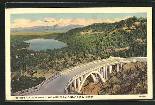 AK Near Reno, NV, Donner Memorial Bridge and Donner Lake
