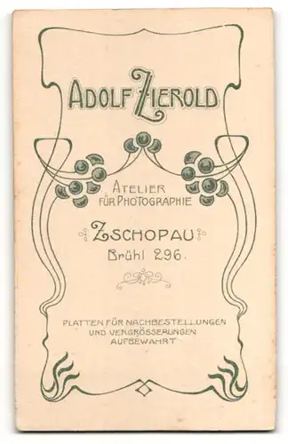 Fotografie Adolf Zierold, Zschopau, Portrait junge Frau mit zusammengebundenem Haar