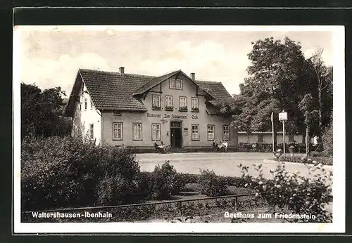 AK Waltershausen-Ibenhain, Gasthaus zum Friedenstein, Inh. Paul Moser