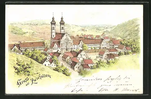 Lithographie Zwiefalten, Panorama