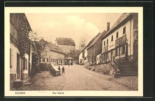 AK Kohren, Strasse am Markt