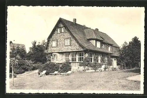AK Oberbärenburg, Blick aufs Hotel Pension Heidehof