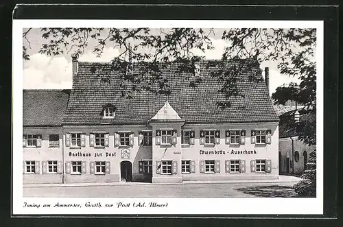 AK Inning a. Ammersee, Blick auf Gasthaus zur Post