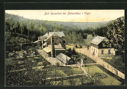 AK Netzschkau i. Vogtl., Gasthaus Bad Rosenthal