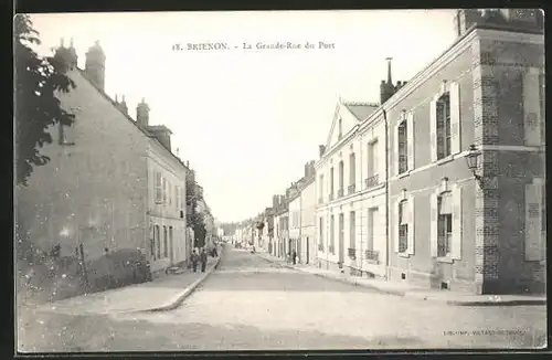 AK Brienon, La Grande-Rue du Port