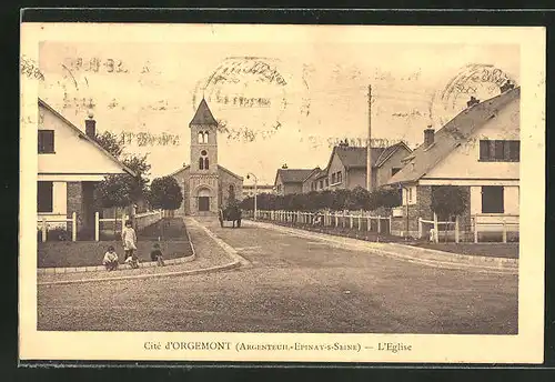 AK Épinay-sur-Seine, Cité d'Orgemont, L'Eglise