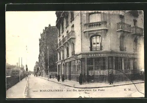 AK Bois-Colombes, Rue des Aubépines , La Poste