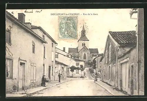 AK Doulevant-le-Chateau, Rue de la Gare / Bahnhofstrasse