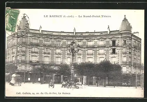 AK Le Raincy, Le Rond-Point Thiers