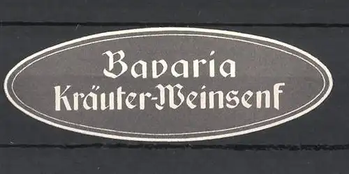Reklamemarke Bavaria Kräuter-Weinsenf