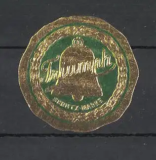 Reklamemarke Triumph, Logo mit goldener Glocke