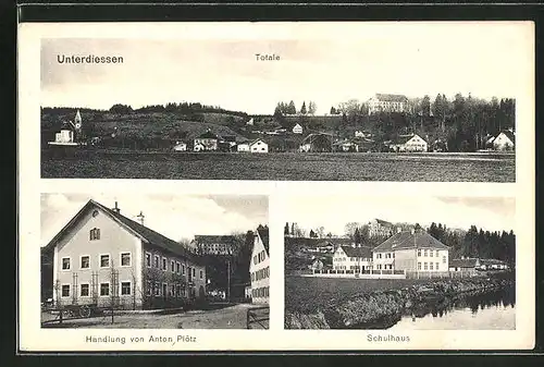 AK Unterdiessen, Schule, Handlung von Anton Plötz, Ortsansicht